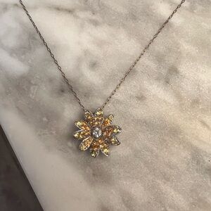 Swarovski Sunflower Pendant Necklace